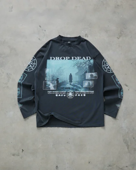 Drop Dead Brookhaven Washed Black Longsleeve