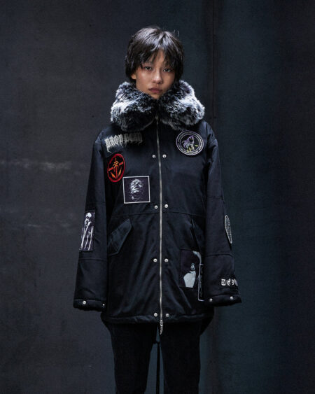Drop Dead Black Marker Parker Coat